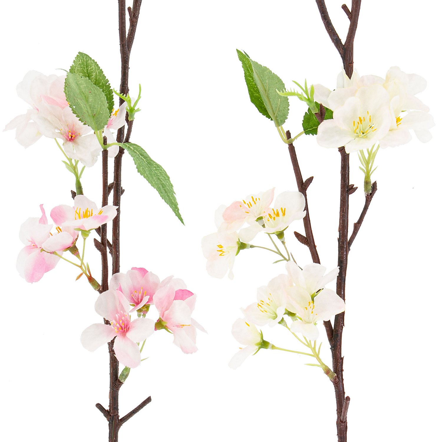 Kirschzweig, creme/rosa, 2 Stück