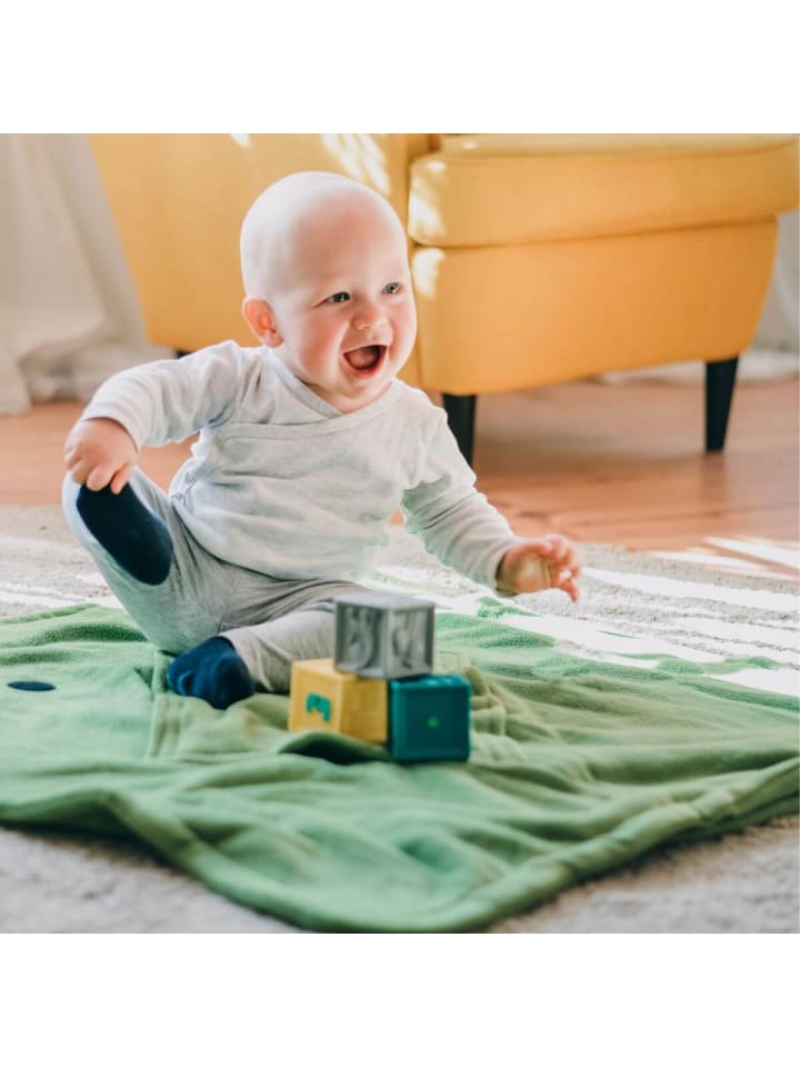 Hoppediz Babydecke Fleece Einschlagdecke für Autositz und Kinderwagen in anthrazit günstig kaufen 80 x 80 cm