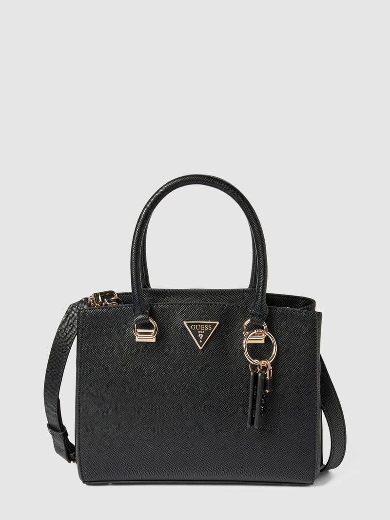 Satchel Bag mit Label-Details Modell 'NOELLE' in schwarz