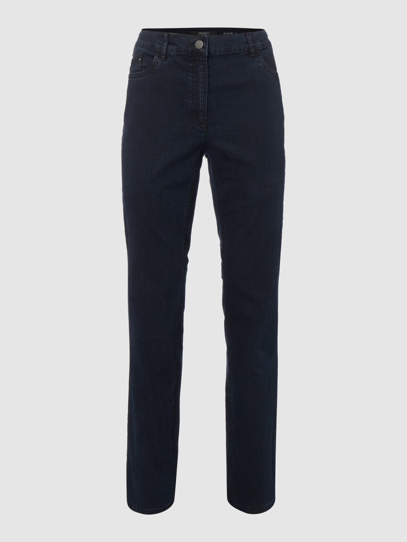 Rinsed Washed Comfort S Fit Jeans Modell CARLA in marineblau