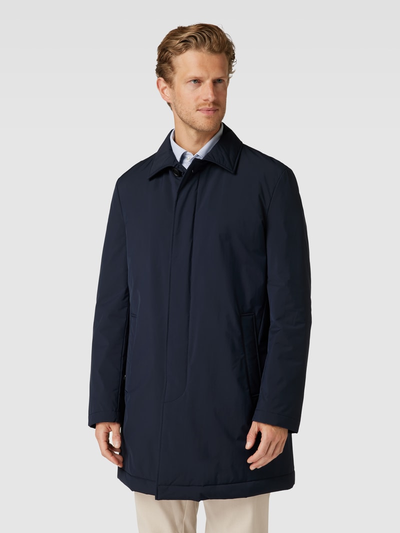Mantel mit Leistentaschen Modell 'Jared' in marineblau