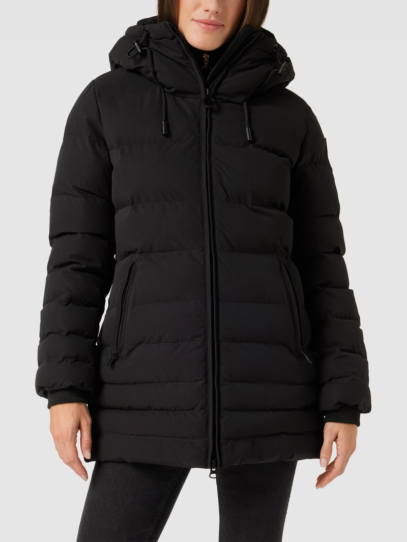 Steppjacke mit Kapuze Modell 'Cordoba' in schwarz