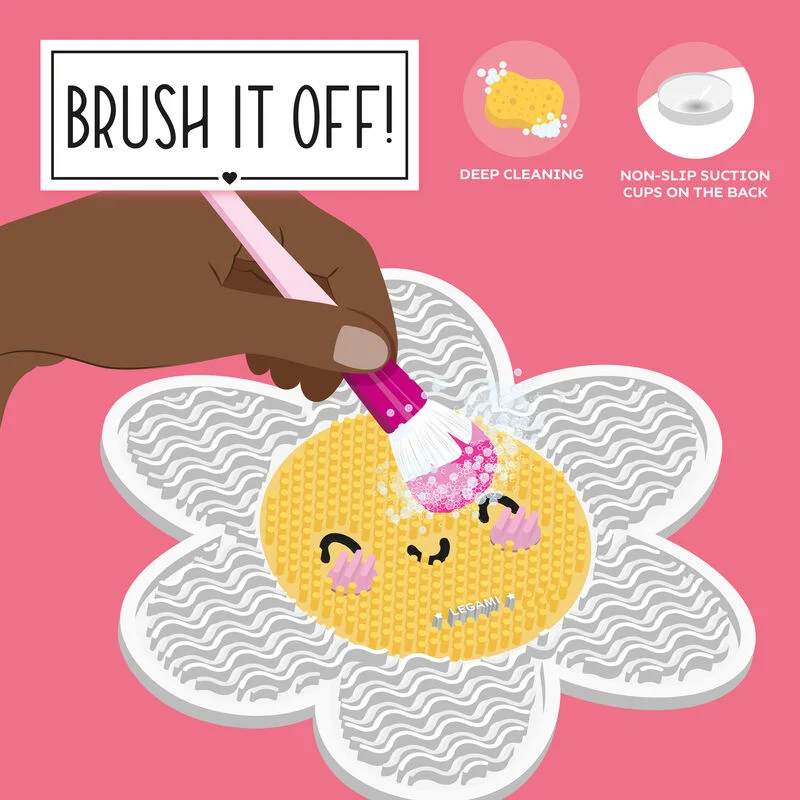 Tampon nettoyant pour pinceaux de maquillage - Brossez-le !