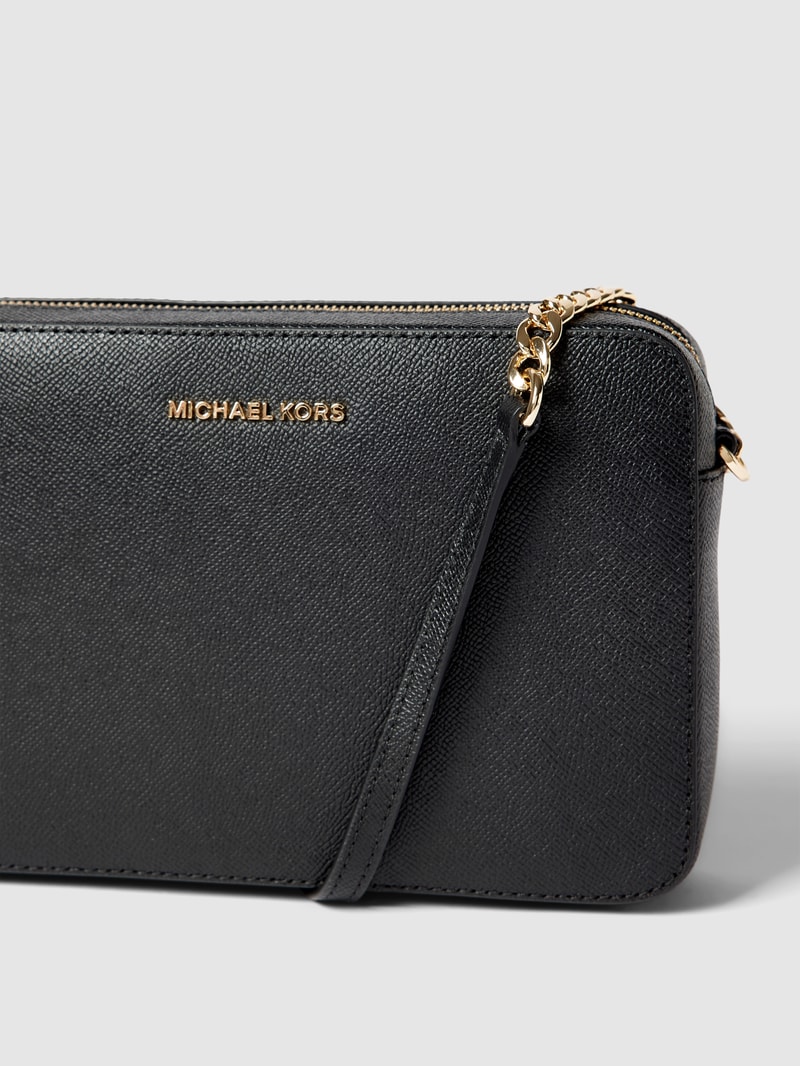 Handtasche mit Strukturmuster Modell 'JET SET' in schwarz