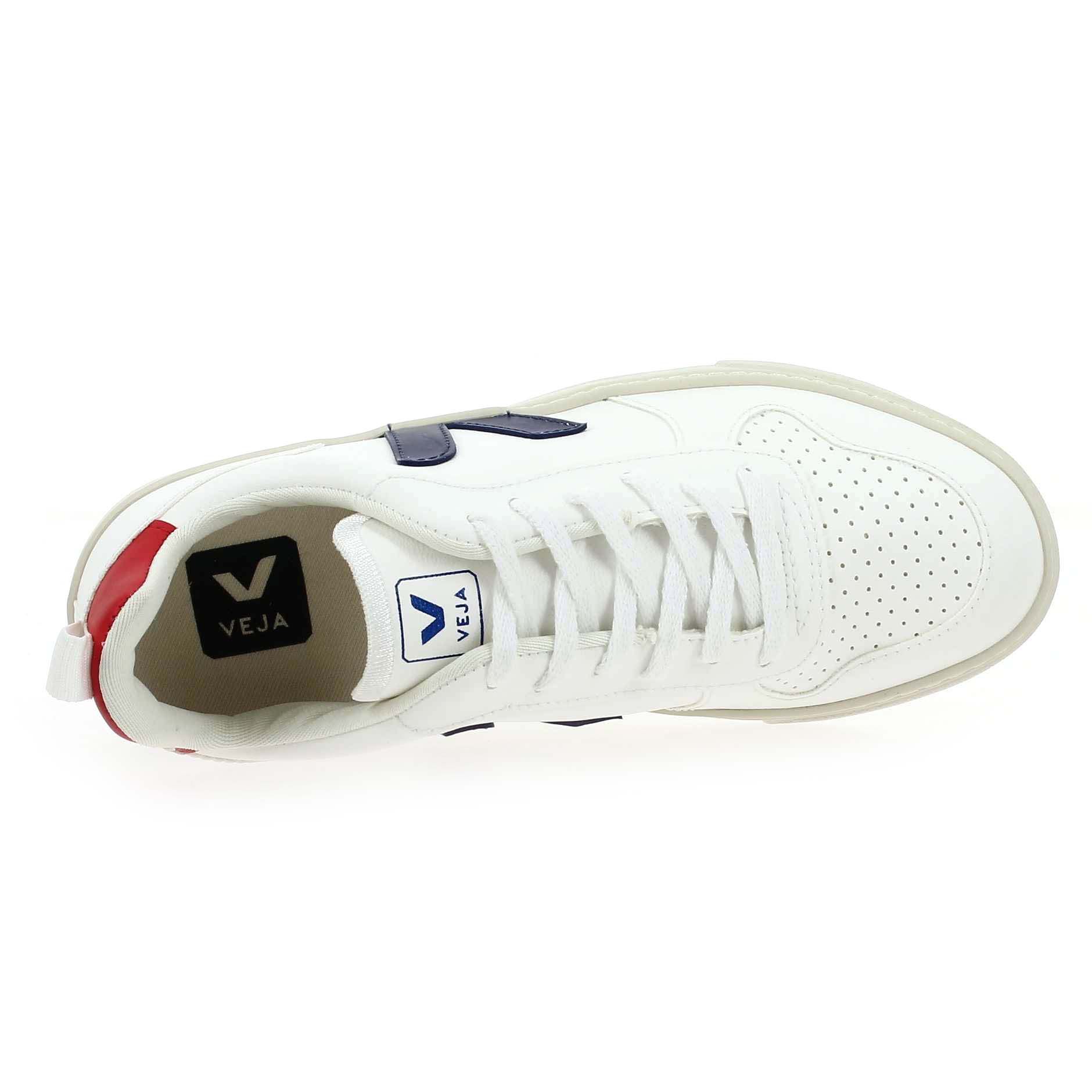Veja  SMALL V-10 LACE - Blanc Bleu