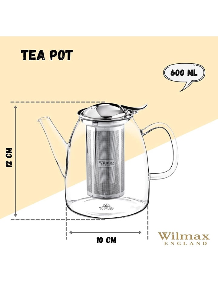 Wilmax Teekanne in Transparent - 600 ml günstig kaufen onesize