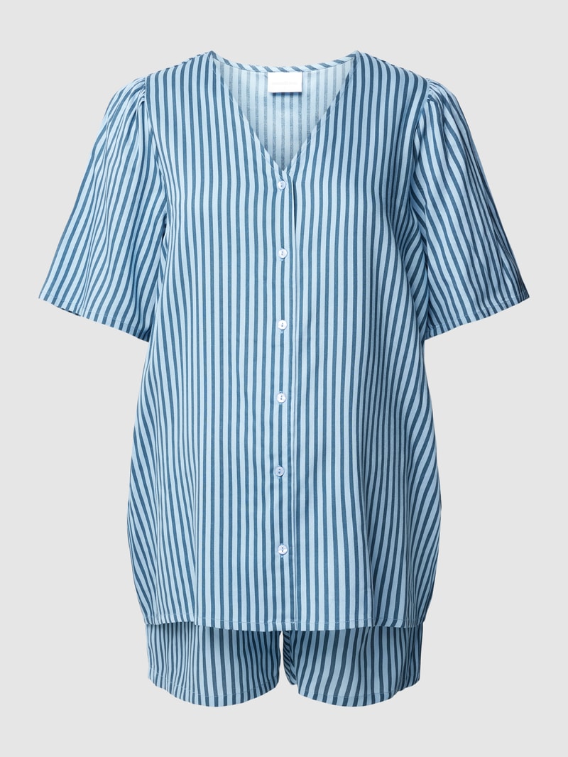 Umstands-Pyjama mit Streifenmuster Modell 'LIA' in bleu