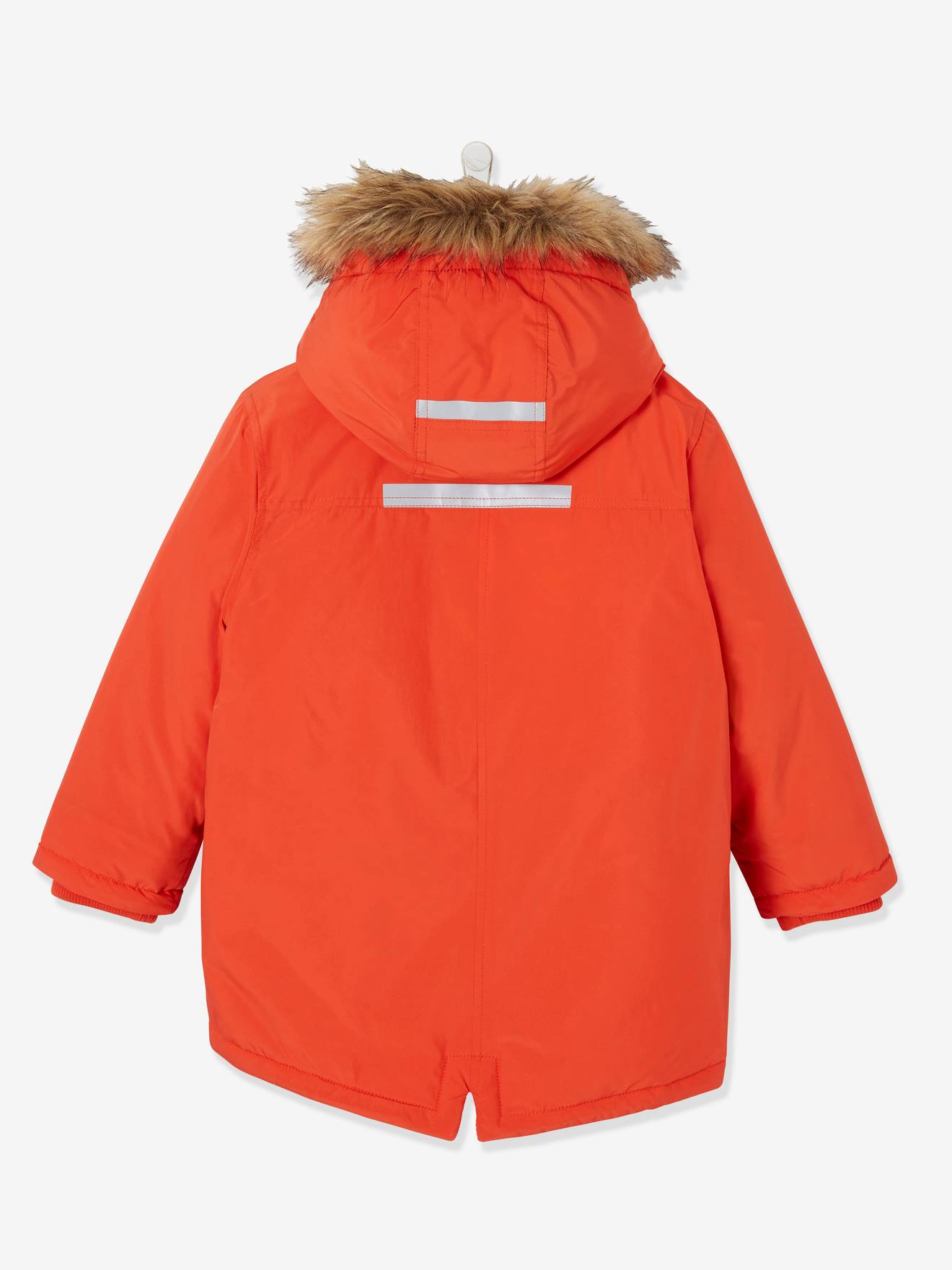 Parka technique à capuche garçon orange