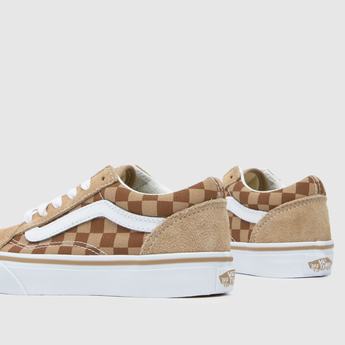 Vans beige & bruna old skool juniorsneakers