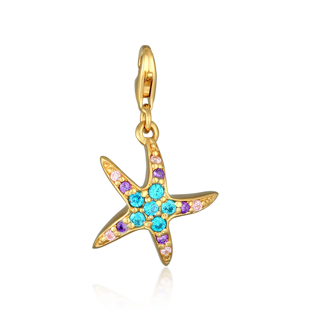 Nenalina Nenalina Amulette Femmes Charm pendentif étoile de mer avec cristaux de zirconium Pendentif