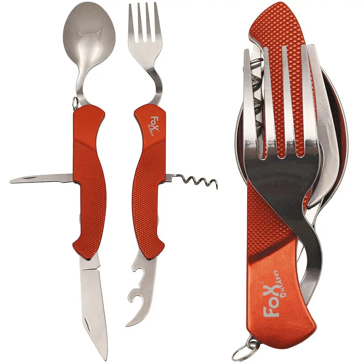 Taschenmesserbesteck 6in1 rot
