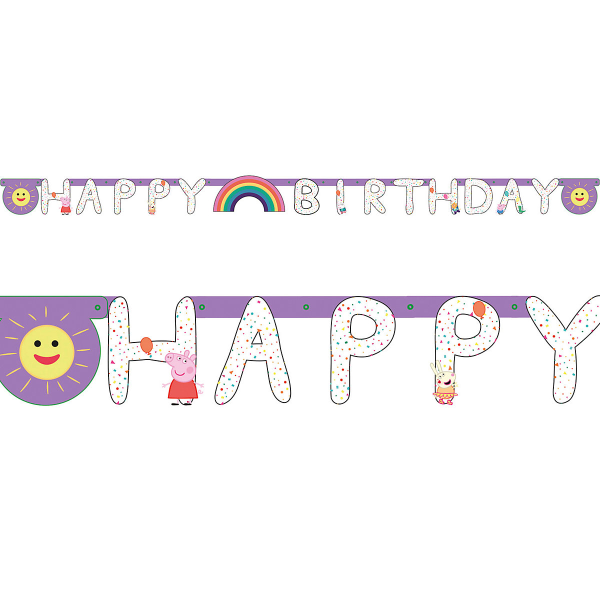 Partykette Peppa Pig Papier, 170 cm