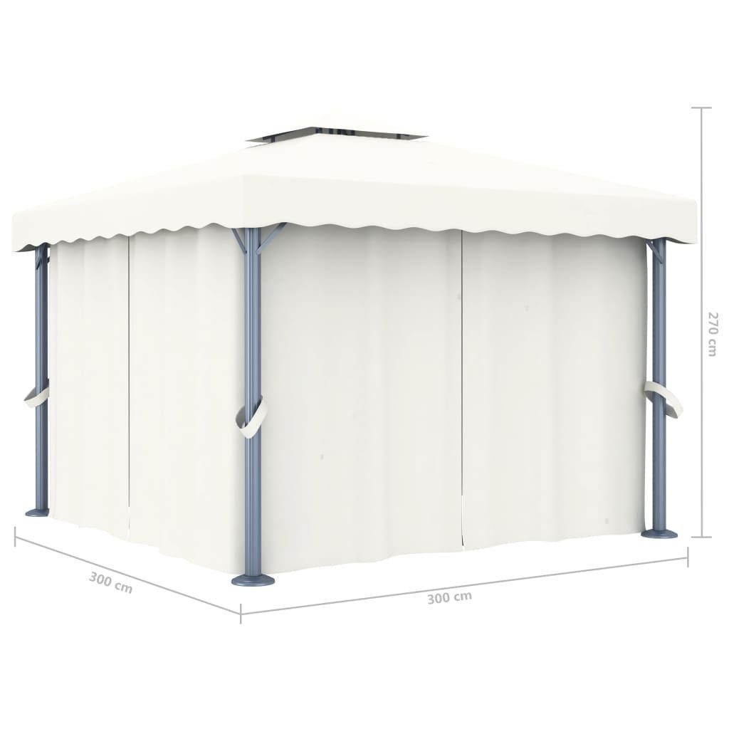 DOTMALL Pavillon 4 Seitenteilen,(Set), L x B: 300x300 cm, mit Moskitonetzen & LED