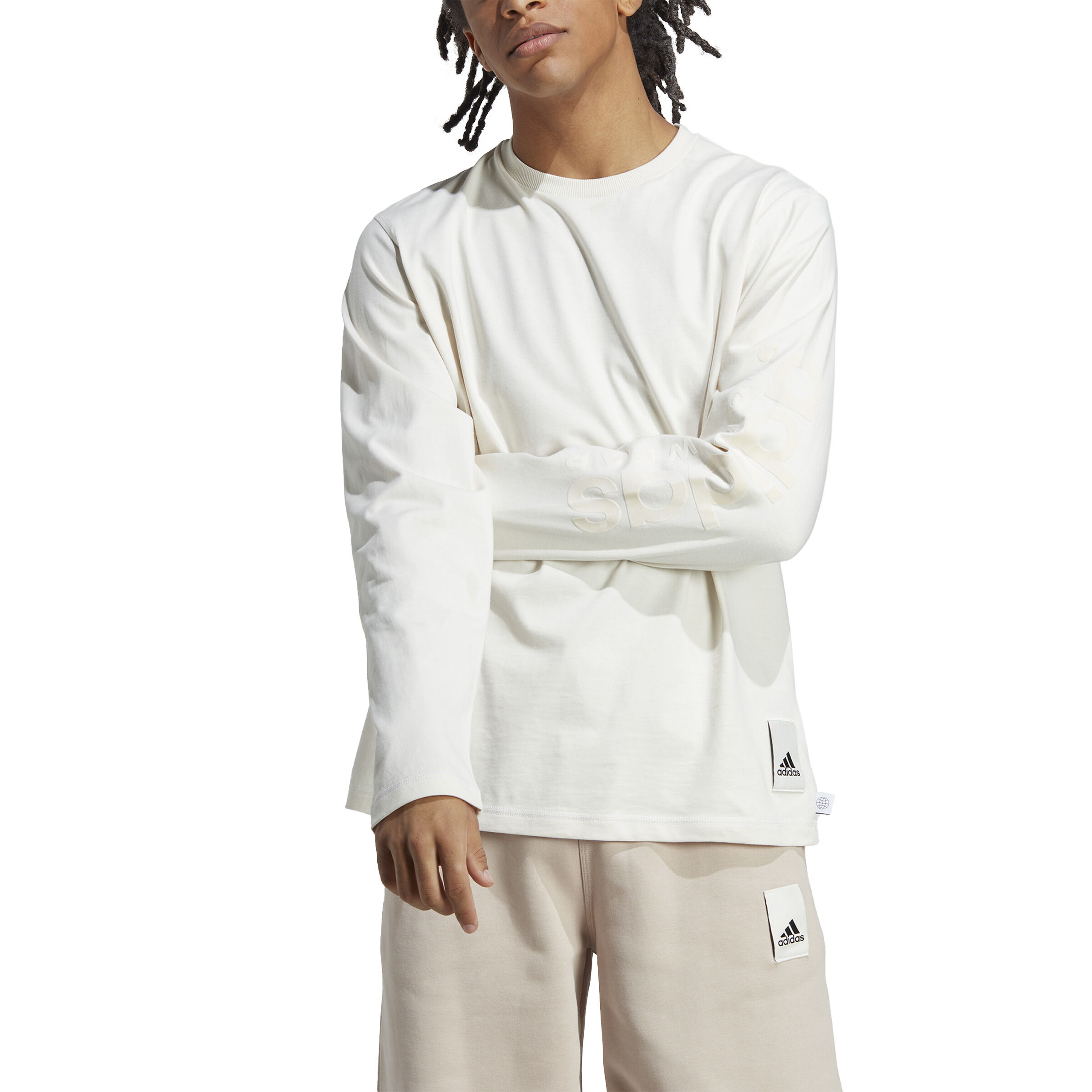 Lounge Long-Sleeve Top Longsleeve Herren - Weiß