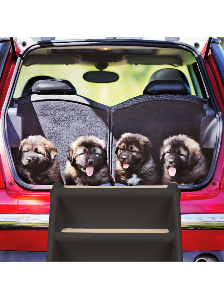 relaxdays Hundetreppe in Schwarz - (B)39 x (H)49 x (T)61 cm günstig kaufen onesize