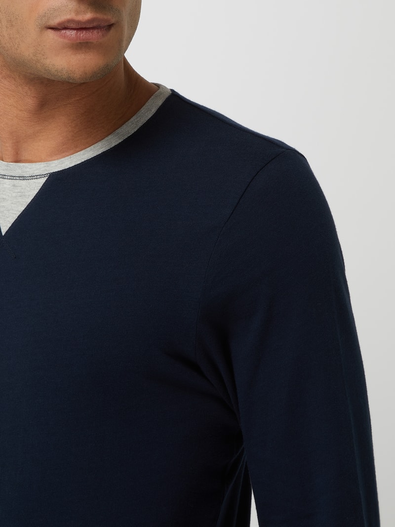 Pyjama aus Baumwolle in marineblau