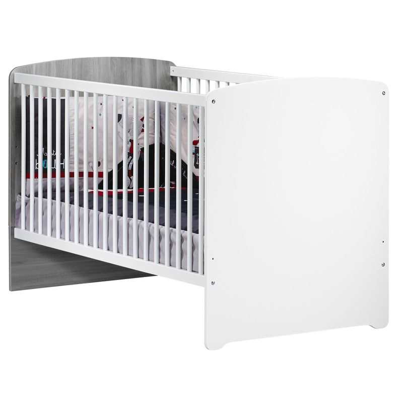 Lit bébé évolutif 140x70 Little big bed sérigraphié Nao