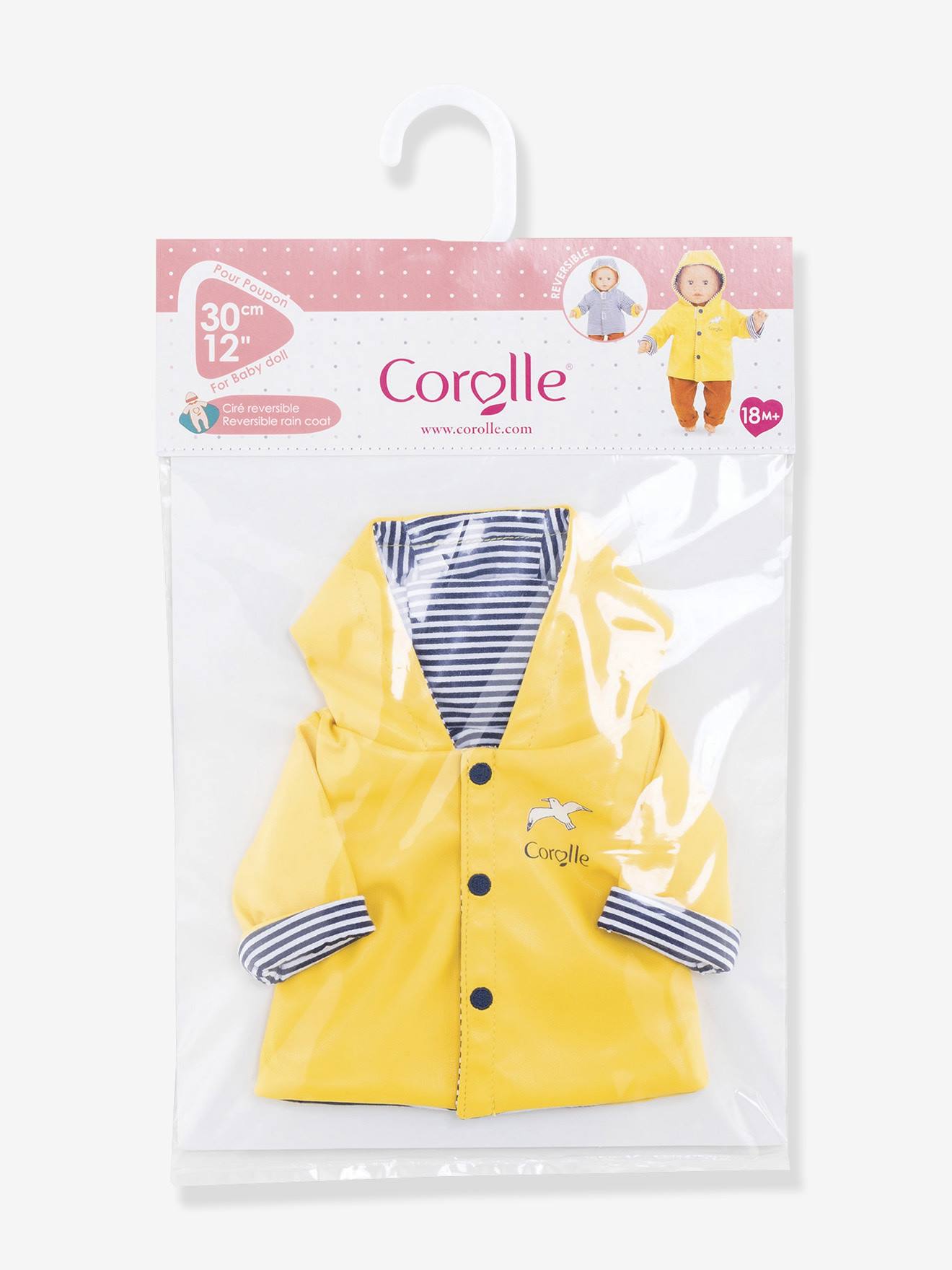 Corolle Babypuppen-Regenmantel COROLLE, 30 cm - gelb