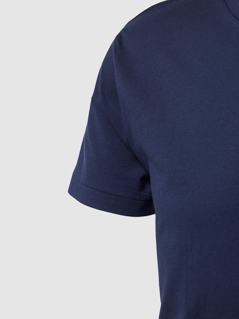 T-shirt Set mit Label-Stitching Modell 'Crew' in dunkelblau