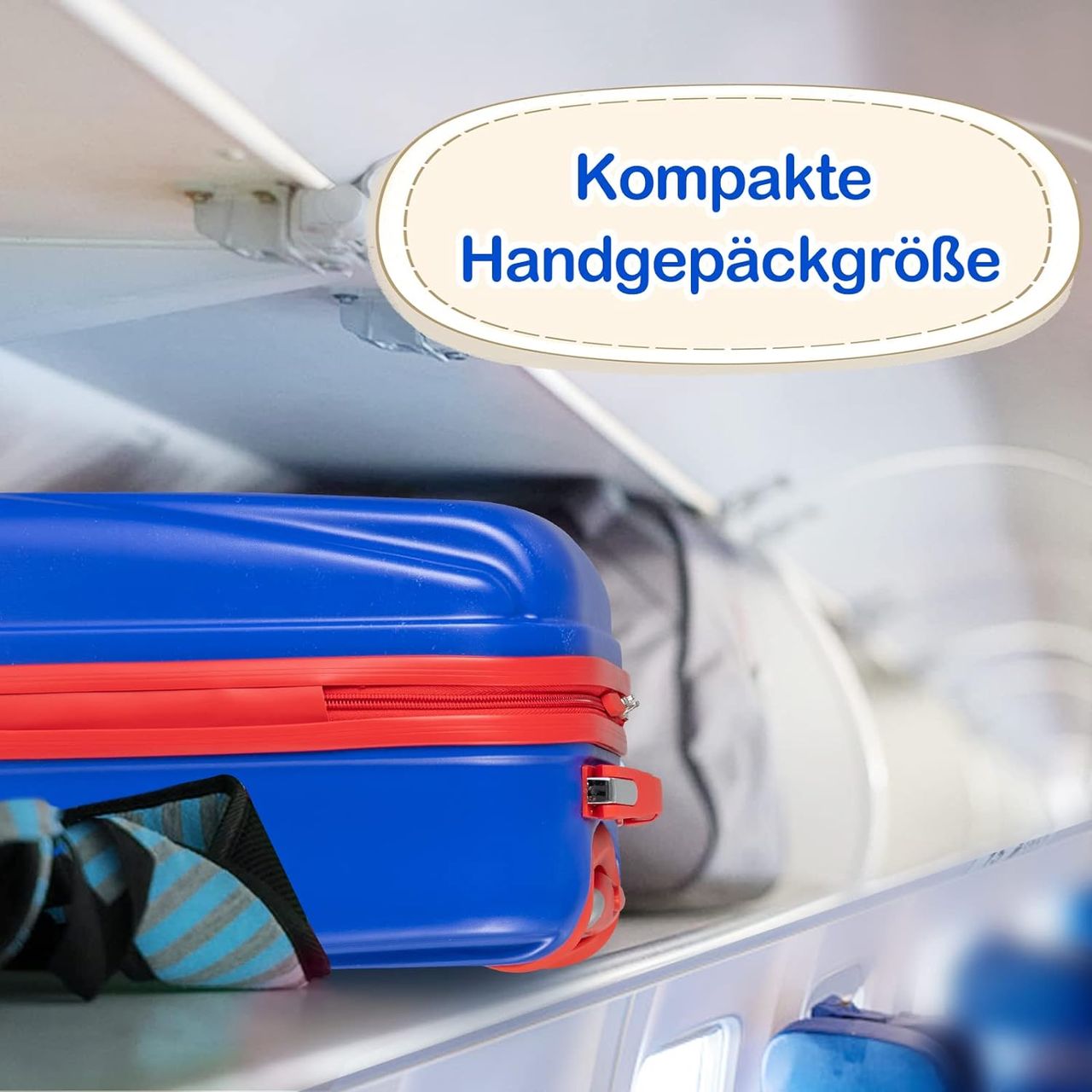 Costway 2tlg Kinderkoffer   Rucksack, Kindertrolley aus Kunststoff