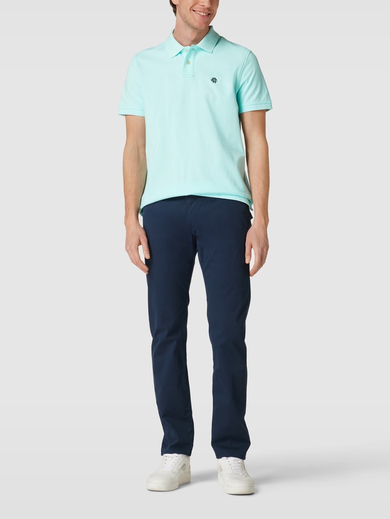 Poloshirt mit Logo-Stitching in jeans