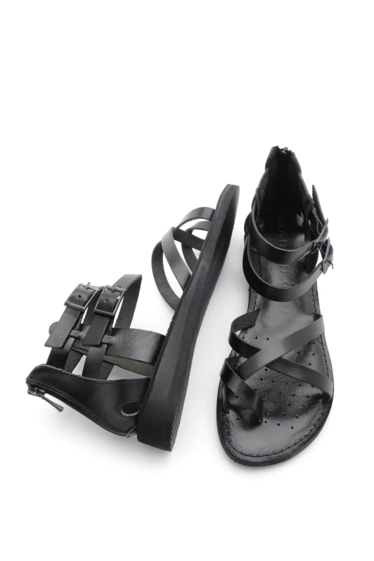 Marjin  Sandalette - Schwarz - Flacher Absatz