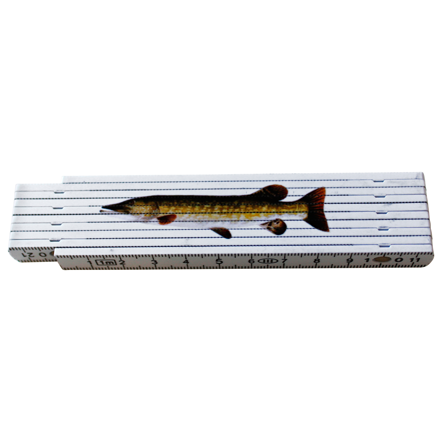 Zollstock mit Fischmotiv