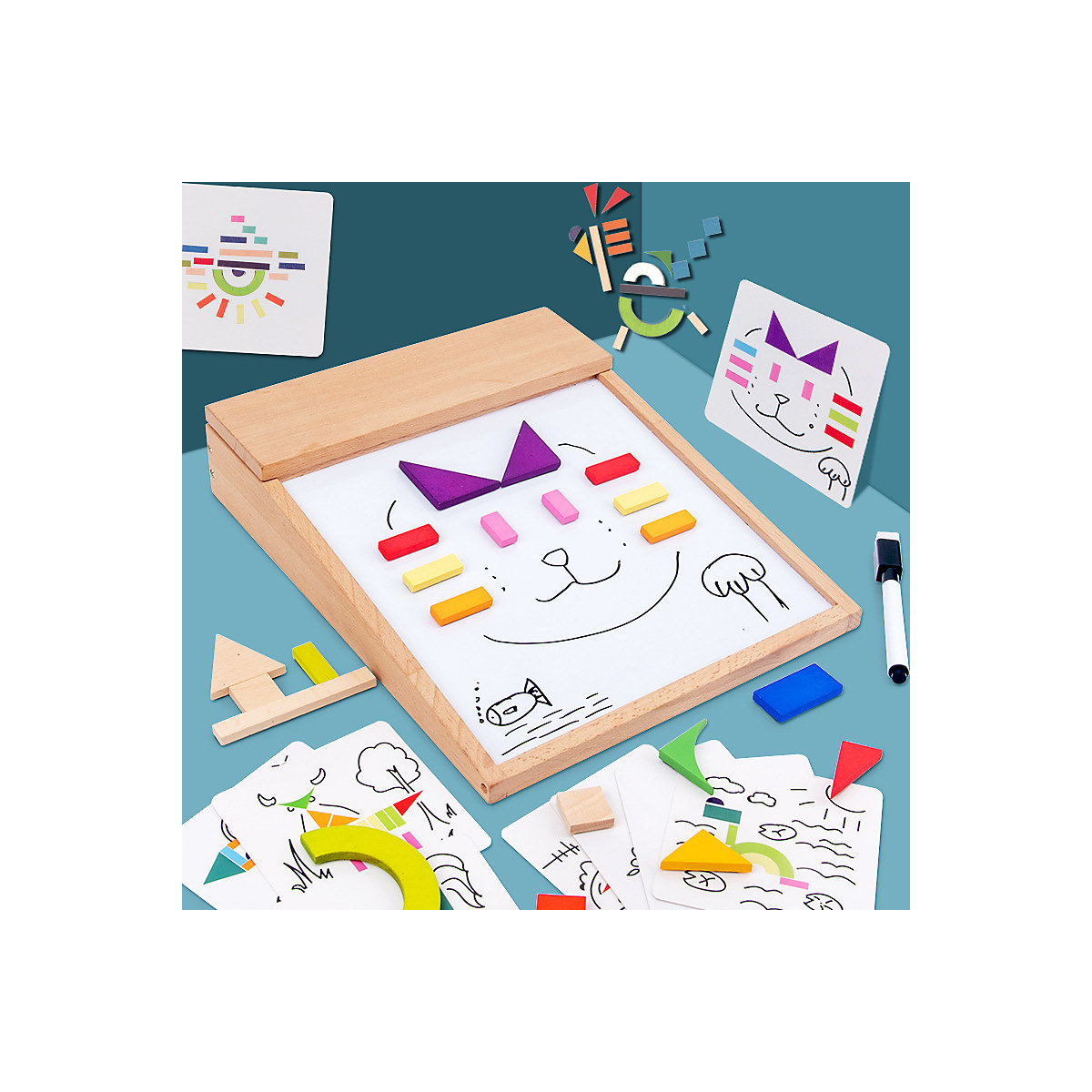 Lernspielzeug für Kinder magnetische Puzzlebausteine