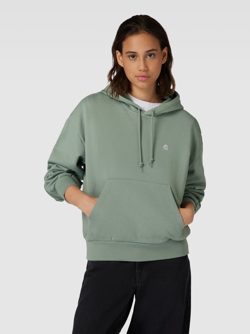Hoodie mit überschnittenen Schultern Modell 'CASEY' in schilf