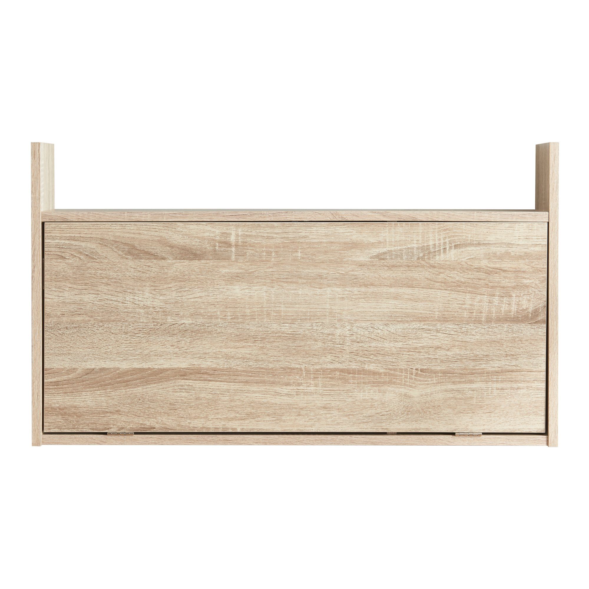 en.casa Klapptisch, Rautalampi mit 2 Fächern 83x48x14,5 cm Eiche-Optik