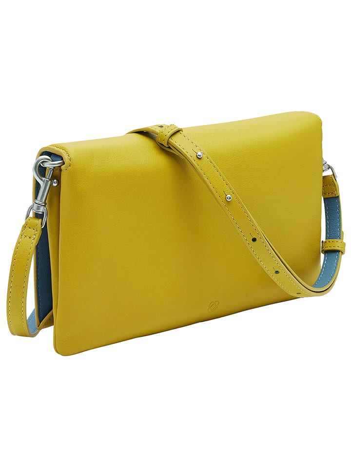 LIEBESKIND BERLIN Leder-Umhängetasche in Gelb - (B)27,5 x (H)17 x (T)2 cm günstig kaufen onesize