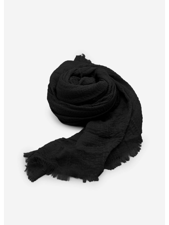 SASSYCLASSY Musselin Schals in Schwarz günstig kaufen onesize