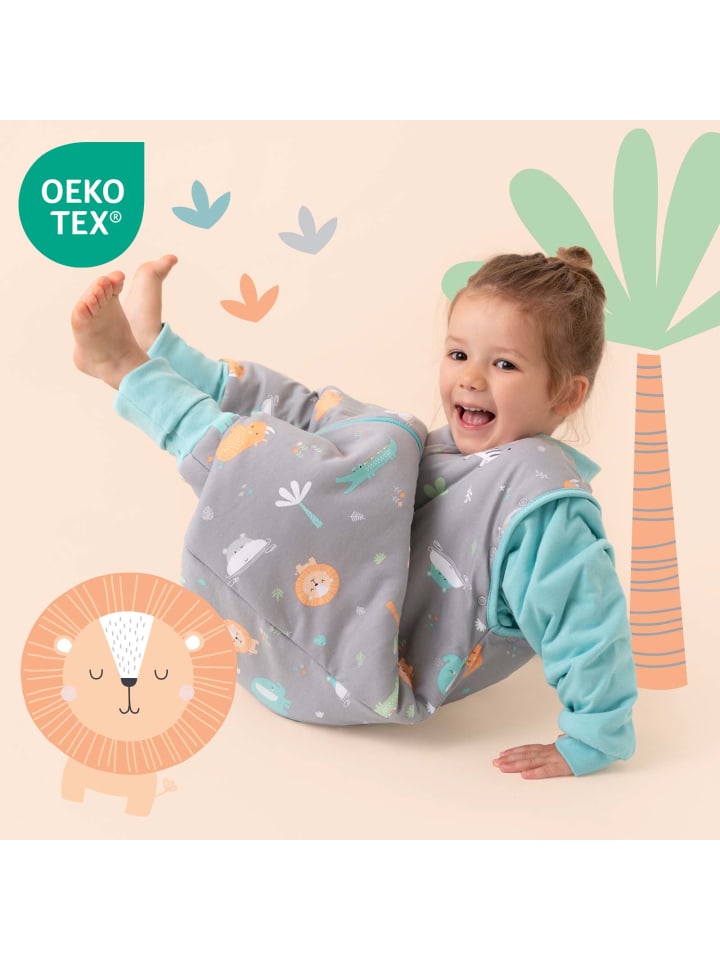Schlummersack Schlafsack mit Füßen und umklappbaren Bündchen 3.5 TOG in Türkis günstig kaufen 74/80