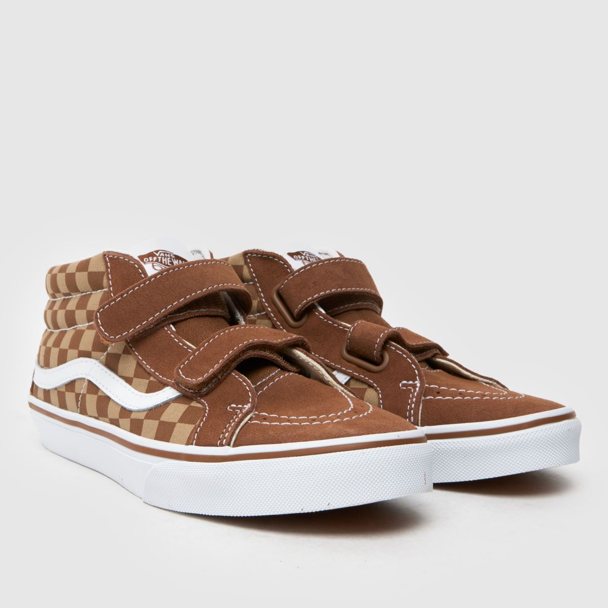Vans bruna multifärgade sk8-mid reissue v pojkar ungdomsskor