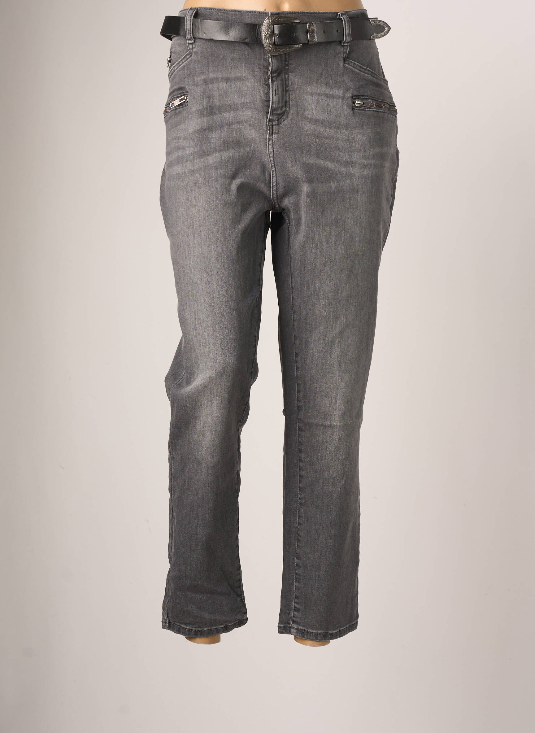 Modavista Jeans Coupe Slim Femme couleur gris
