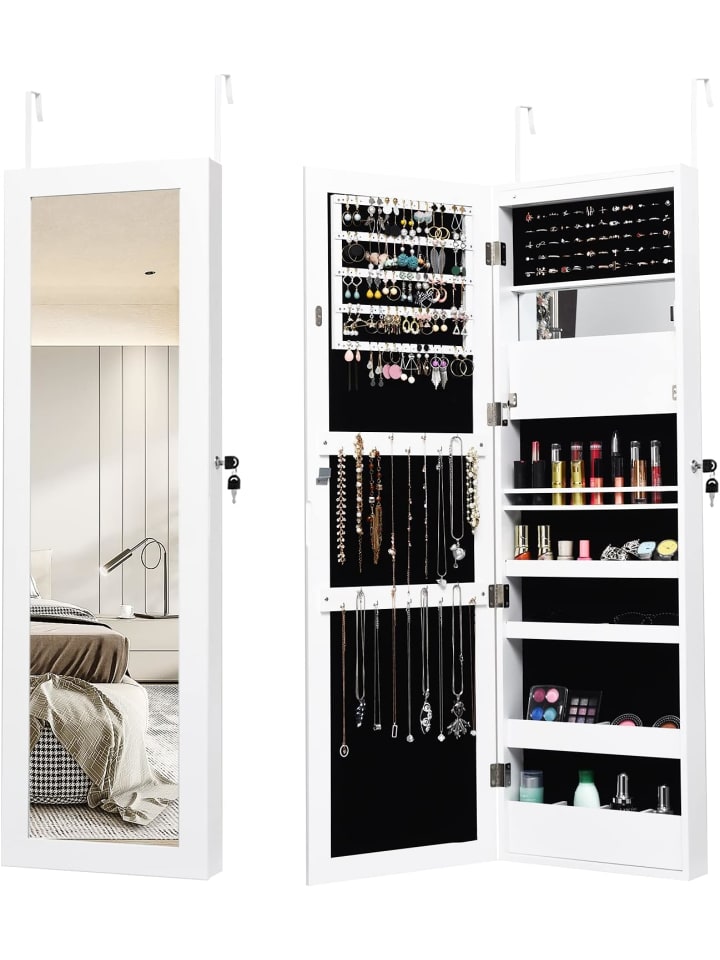 COSTWAY Schmuckschrank in Weiß günstig kaufen 120 cm