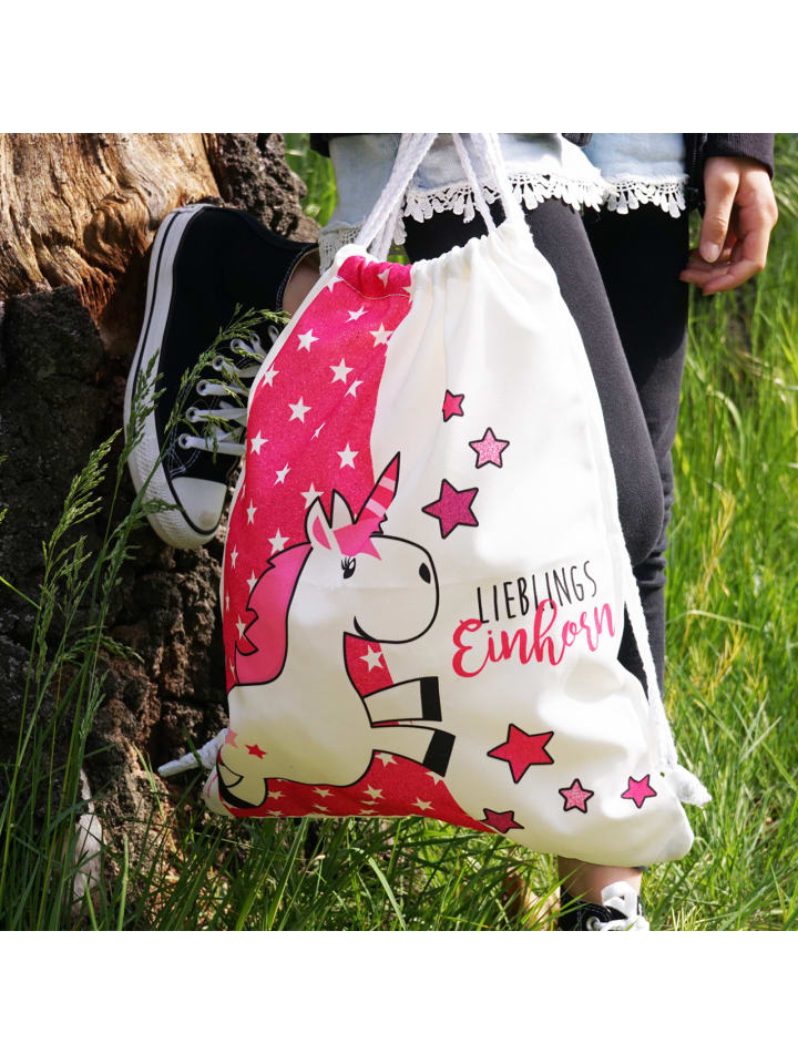 Geda Labels Turnbeutel Einhorn Lieblingseinhorn in Pink - 42x33x1cm günstig kaufen onesize