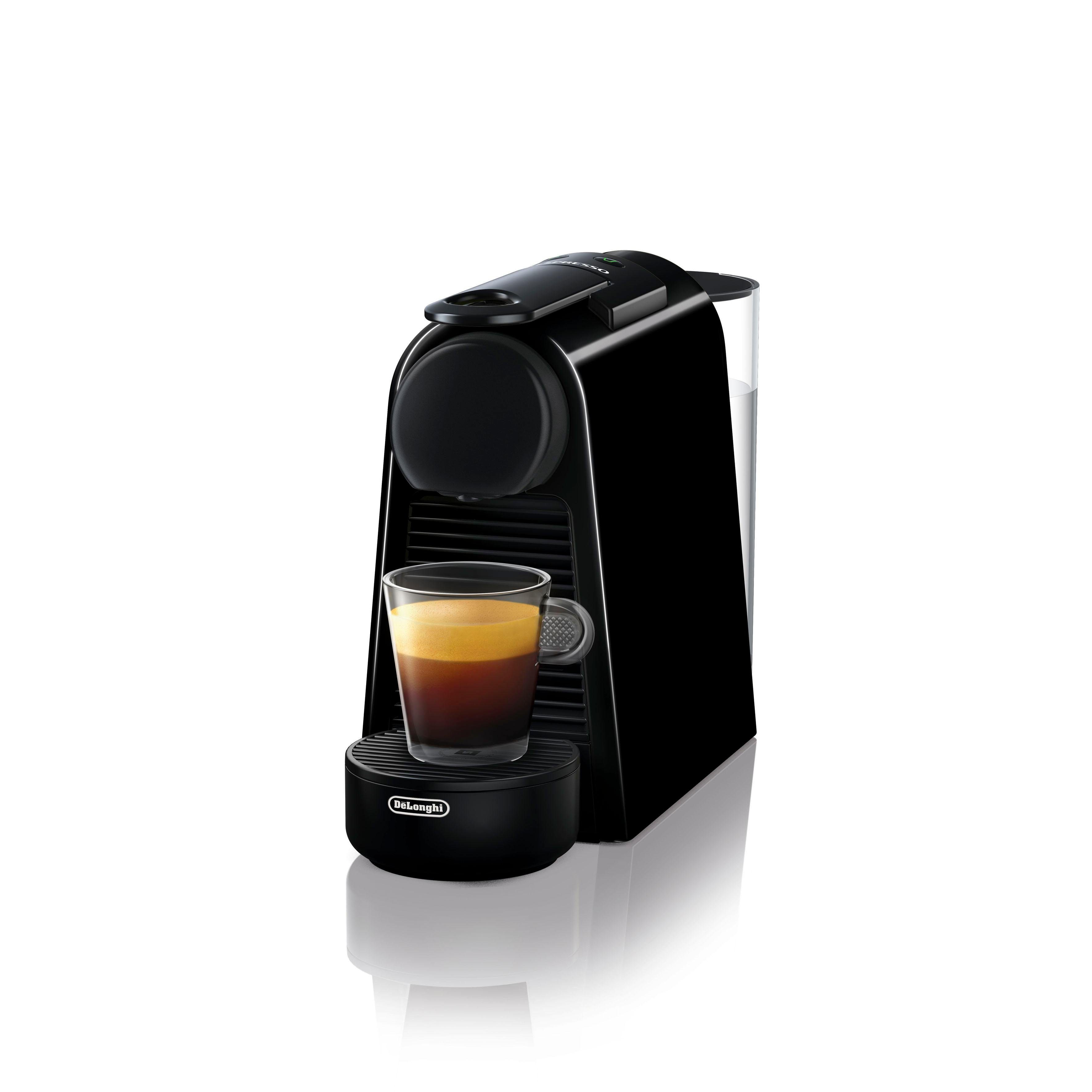 Nespresso Kapselmaschine Essenza Mini EN85.B von DeLonghi, Black, inkl. Willkommenspaket mit 7 Kapseln