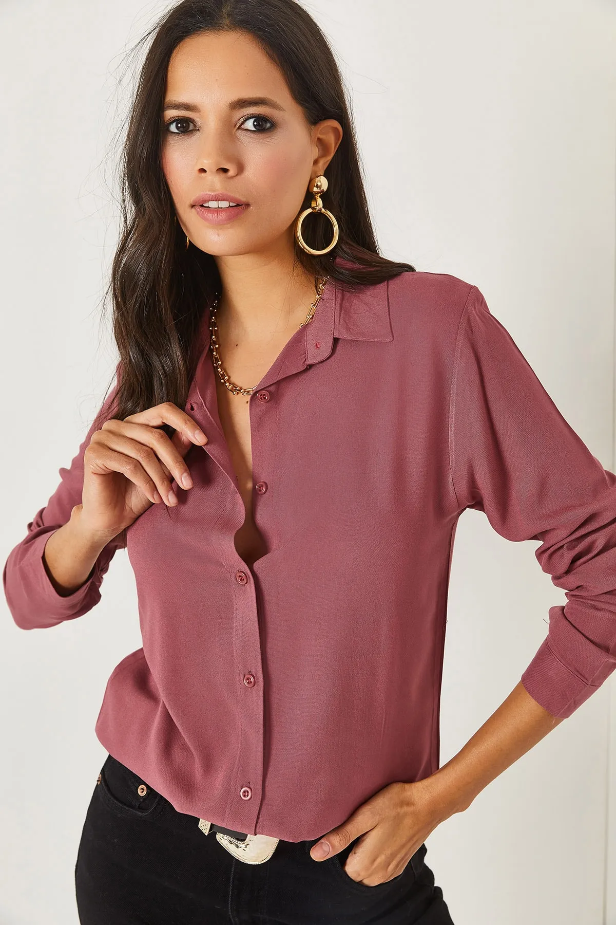 Olalook  Hemd - Rosa - Regular Fit
