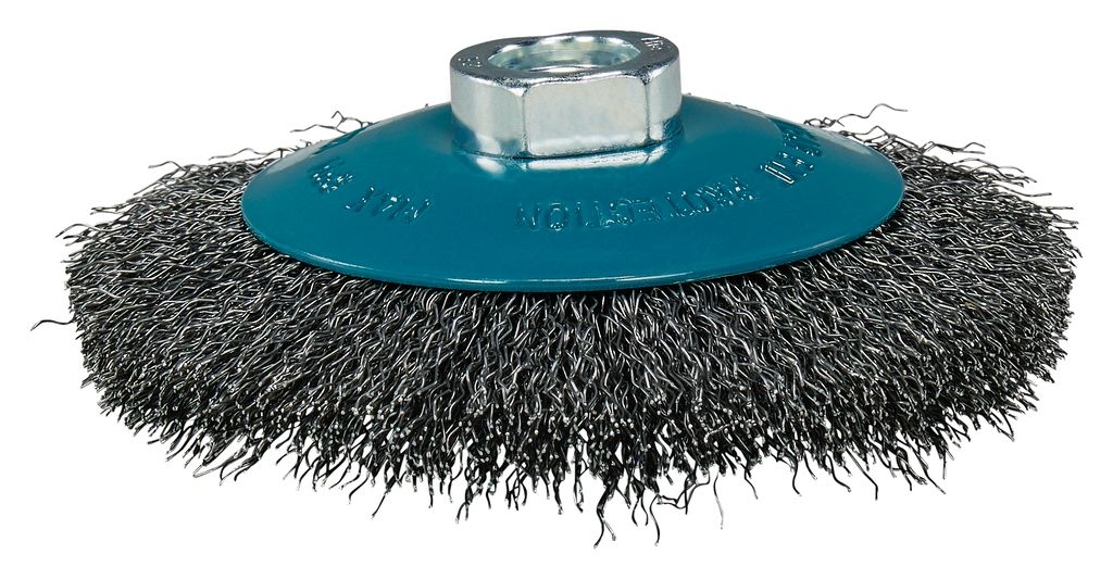 Perie conică Makita Accessories D-39849, sârmă de oțel ondulată M14 x 115 mm