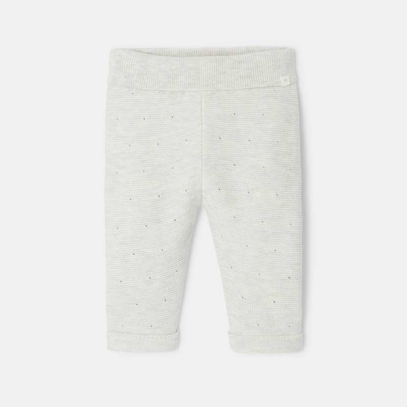 Pantalon en tricot point mousse blanc naissance Absorba