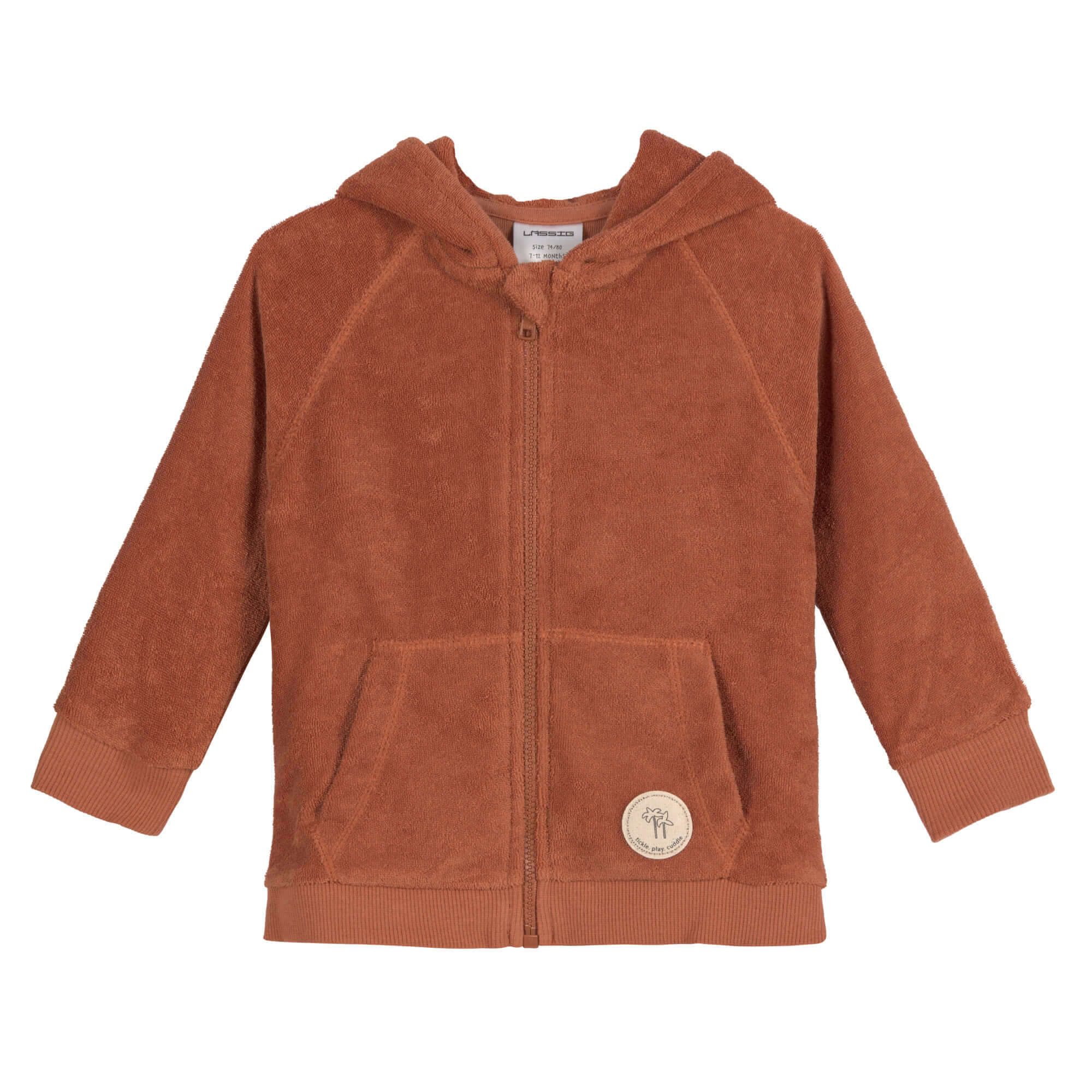 Frottee Jacke Kinder, Rostrot
