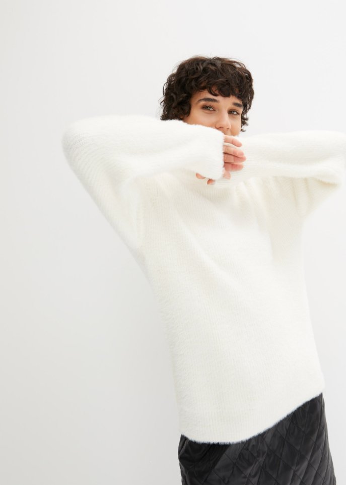 Pullover mit Hairy-knit