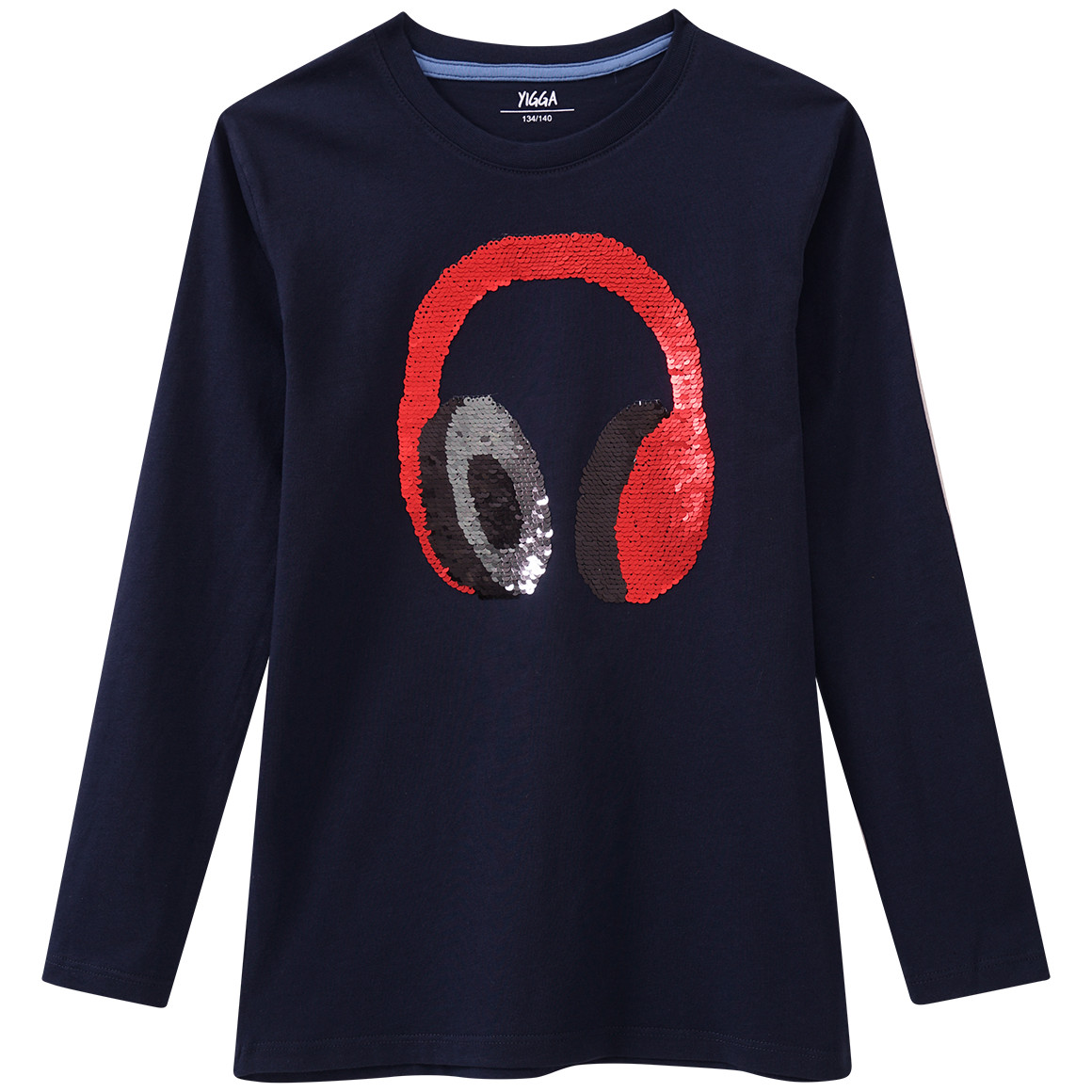 Jungen Langarmshirt mit Wendepailletten