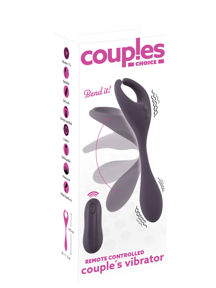 Couples Choice Vibrator Remote Controlled Couple's Vibrator in lila günstig kaufen 18,5 cm