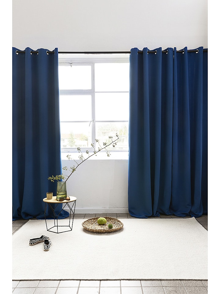 Lifa Living Ösenvorhang in Blau günstig kaufen 150x250 cm
