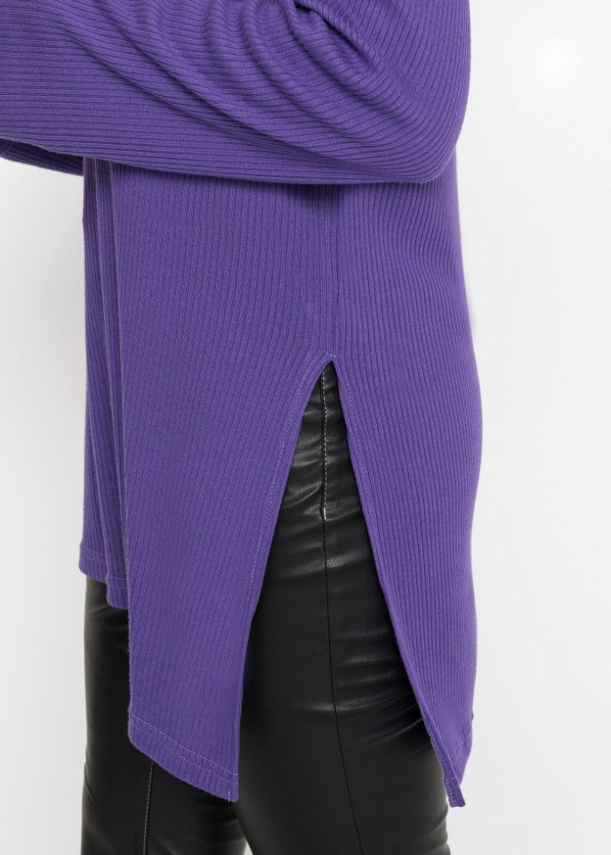 Shirt mit Struktureffekt und asymmetrischem Saum