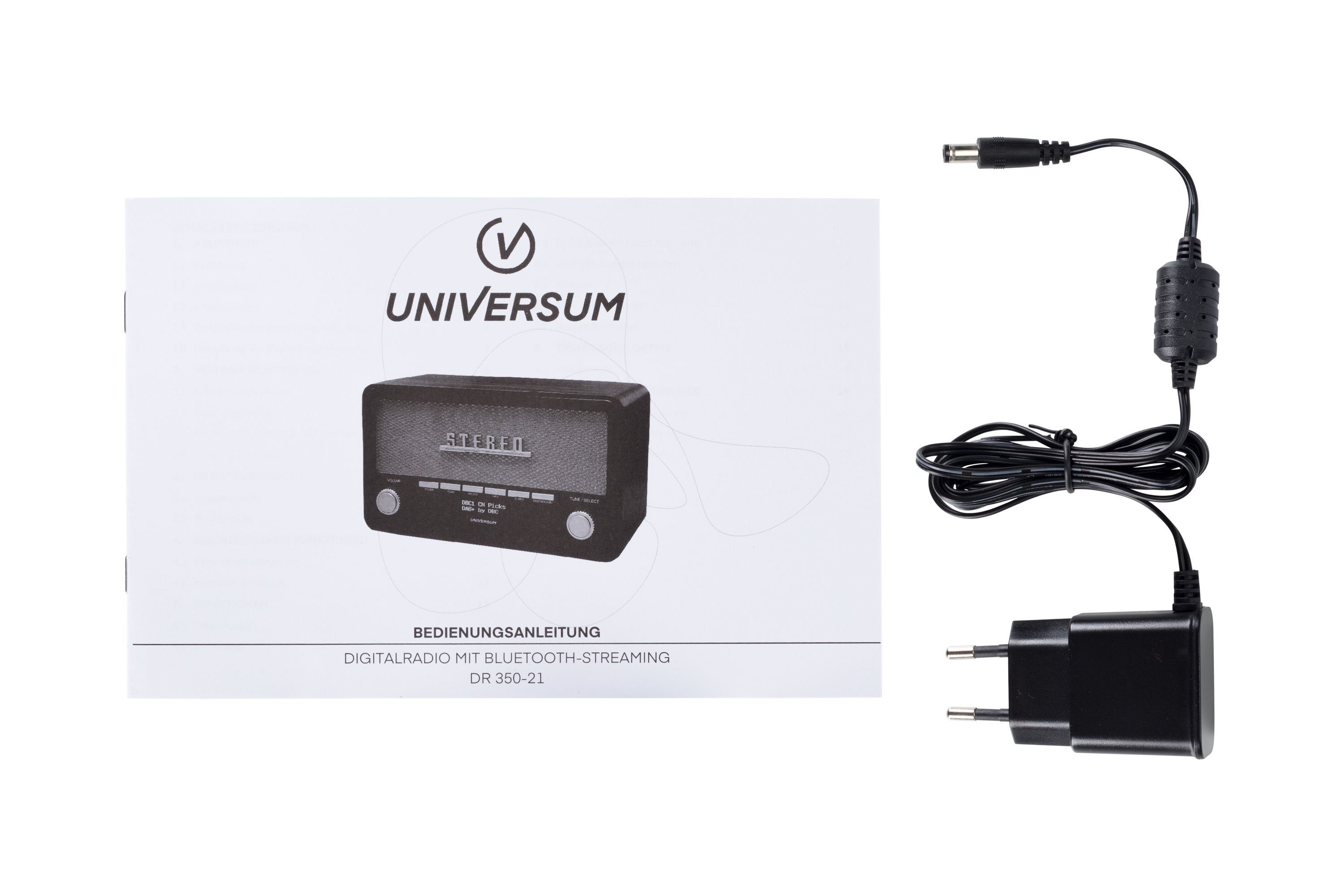 UNIVERSUM* DR 350-21 Digitalradio (DAB) (Retro Digitalradio mit Holzgehäuse, Bluetooth, AUX-IN und Weckfuntion)