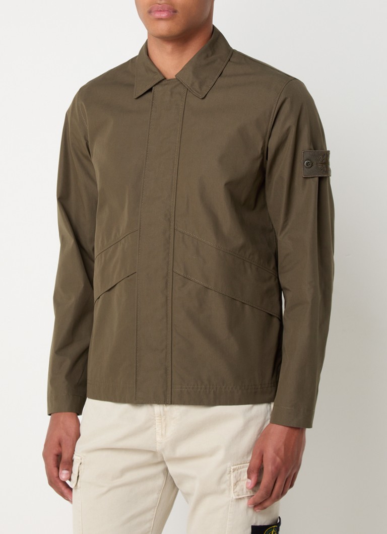 Stone Island 107F1 Ghost Ventile regular fit overshirt with zipper pockets