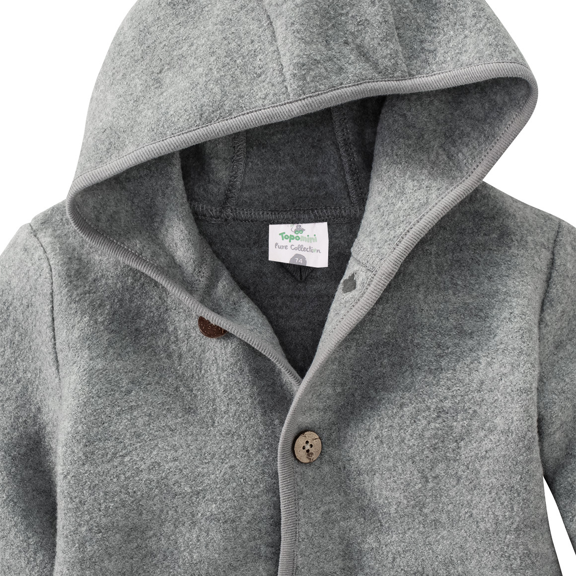 Baby Wollwalk-Jacke mit Umschlagbündchen